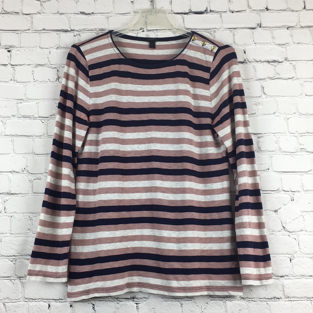 J. Crew painter boatneck button top